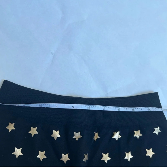Poof New York Women's Black Golden Stars design Comfy Legging, size M (10-12) - Picture 4 of 5